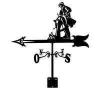 Veleta meteorológica, estilo granja, retro, indicador de dirección del viento, adornos para exteriores, decoración de césped (timonel)