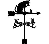 Veleta meteorológica para gatos y ratones, indicador de viento, para jardín, herramientas de medición, decoración de escena de granja duradera en estilo antiguo para decoración de patio