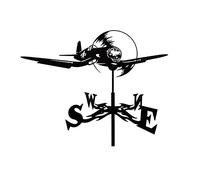 Veleta para Aviones de Combate, decoración artística de Acero Inoxidable, Duradera, Herramientas de medición de Veleta para Aviones, indicador de dirección de Veleta para Soporte al Aire Libre,