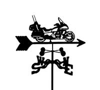 Veleta para Montaje en Techo de Motocicleta, Herramienta de medición, Veleta de Acero Inoxidable, indicador de dirección con Soporte de Montaje para jardín, Patio, Adorno