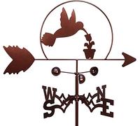 Veleta para pájaros en la azotea, Veleta de Metal para techos de Hierro al Aire Libre, gallineros de Patio Trasero, cobertizos en Forma de Granero