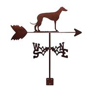 Veleta para perro, veleta de granja, montaje en techo de jardín, kits de indicador de dirección del viento, soporte de metal para exteriores, paleta de viento, 35 x 50 cm (A)