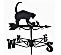 Veleta para techos, decoración artística de Hierro, Veleta Creativa, indicador de dirección del Viento para Exteriores, césped, Jardines, cobertizos, Ornamento, Herramienta de medición Profesional