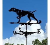 Veleta Serie Perro Veleta, Veleta De Hierro Vintage con Forma De Vaca para Jardín, Techo, Granja, Río, Selva, Zoológico, Letreros De Carretera, Decoración Exterior (x) K