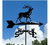 Veleta Serie Perro Veleta, Veleta De Hierro Vintage con Forma De Vaca para Jardín, Techo, Granja, Río, Selva, Zoológico, Letreros De Carretera, Decoración Exterior (x) V