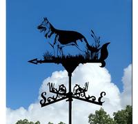 Veleta Serie Perro Veleta, Veleta De Hierro Vintage con Forma De Vaca para Jardín, Techo, Granja, Río, Selva, Zoológico, Letreros De Carretera, Decoración Exterior (x) L