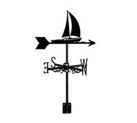 Veleta Veletas De Viento Jardín Techo Paddock Decoración Velero De Carreras Metal Meteorología para Jardín Metal Vintage Todo Acero Hueco Indicador De Dirección para Techo Exterior Paddock Decoración