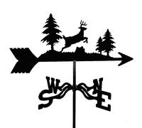 Veletas de metal para vida silvestre, indicador de dirección del viento para decoración de jardín, techo al aire libre, paleta de viento, decoración de patio, herramienta de medición profesional