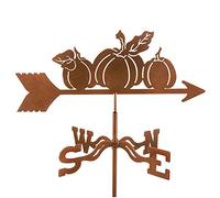 Veletas de metal Veleta Pescador Luna y estrellas Caballo corriendo Calabaza Forma de coche de vapor Veleta Indicador de dirección del viento para decoración de jardín Techo Exterior, Veleta Patio