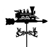 Veletas de metal Veleta Pescador Luna y estrellas Caballo corriendo Calabaza Forma de coche de vapor Veleta Indicador de dirección del viento para decoración de jardín Techo Exterior, Veleta Patio