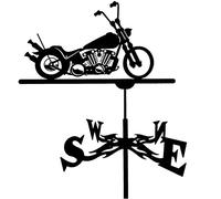 Veletas de Metal Veleta, Veleta de Motocicleta Indicador de dirección del Viento Decoración al Aire Libre del Techo, Herramienta de medición Veleta de Viento Decoración del Patio del jardín