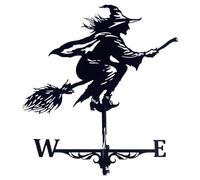 Veletas de Viento para Tejado, Veleta de Metal de Bruja, Paleta De Clima Metálico con Flecha Ornamento Dirección del Viento Indicador, decoración de jardín para Exteriores, Granja, Patio, jardín