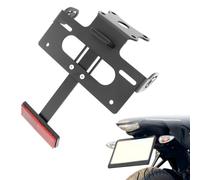 Velexmoto Soporte de matrícula compatible con Yamaha MT125 2020-2026 | Soporte de matrícula compatible con MT-125 2020 2021 2022 2023 2024 2025 2026 MT 125 con luz LED de matrícula de aluminio