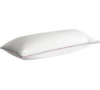 Velfont Almohada Royal con Doble Funda, Firmeza Media-Alta, Funda 100% Algodón 200 Hilos, Ribete Granate (80 cm)