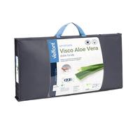 Velfont Almohada Viscoelástica con Aloe Vera, Doble Funda 100% Algodón, Alta Densidad, Firmeza Media, con Cremallera, para Soporte Cervical y Ergonómico (75 cm)