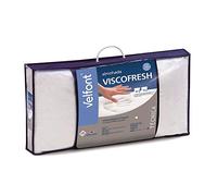 Velfont - Almohada viscoelástica Perforada Viscofresh con Doble Funda 100% algodón Termo-regulador (75 cm)