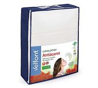 Velfont - Cubrecolchón Acolchado con Tratamiento Antiácaros y Doble Cara: Microfibra y algodón 120 cm - Transpirable