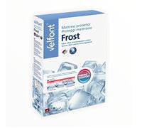 Velfont Frost - Protector de colchón con esquinas para cama individual de 90 x 190/200 cm, termorregulador, 100% algodón Outlast, blanco, 1 plaza, 90 x 190-200 cm