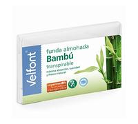 Velfont Funda Almohada Bambu Impermeable Transpirable hipoalergenica Tratamiento aloevera y Bambu Todas Las Medidas (105cm)