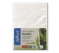 Velfont Sabana Bajera Bambu Impermeable y Transpirable Protector de colchon (90X190/200)