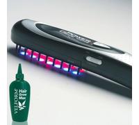 VELFORM Power Grow Comb, Cepillo láser con luz infrarroja, estimula circulación capilar, crecimiento de cabello, solución anti caída, Unisex, Incluye loción anticaída como refuerzo al tratamiento