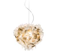 Veli Aurea Lámpara Colgante Grande Blanco/Dorado Con Cable Transparente