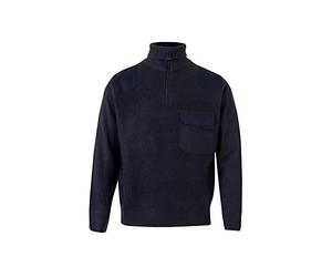 Velilla 101; Jersey punto grueso con cuello alto; color Azul Marino; Talla M