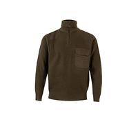Velilla 101; Jersey punto grueso con cuello alto; color Verde Caza; Talla L