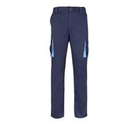Velilla 103004, Pantalón Bicolor Multibolsillos, Color Azul Navy y Celeste, Talla 34