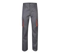VELILLA 103004; Pantalón Bicolor Multibolsillos; Color Gris y Naranja; Talla 50