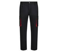 VELILLA 103004; Pantalón Bicolor Multibolsillos; Color Negro y Rojo; Talla 38