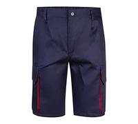 VELILLA 103007 Bermudas Bicolor Multibolsillos, Color Azul Marino y Rojo, Talla 50
