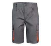 VELILLA 103007 Bermudas Bicolor Multibolsillos, Color Gris y Naranja, Talla 56