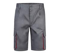 Velilla 103007; Bermudas bicolor multibolsillos; color Gris y Rojo; Talla 58