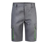 VELILLA 103007 Bermudas Bicolor Multibolsillos, Color Gris y Verde Lima, Talla 56