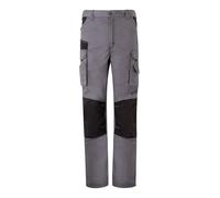 Velilla 103011B; Pantalón Canvas Bicolor Multibolsillos, Color Gris y Negro, Talla 2XL