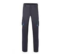 Velilla 103024S; pantalón Stretch bicolor multibolsillos; color gris y celeste; talla 52