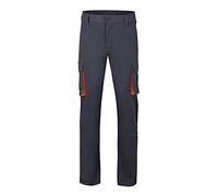 Velilla 103024S; pantalón Stretch bicolor multibolsillos; color gris y naranja; talla 40