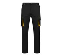 VELILLA 103024S; pantalón Stretch Bicolor Multibolsillos; Color Negro y Amarillo; Talla 44