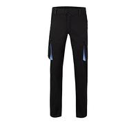 Velilla 103024S; pantalón Stretch bicolor multibolsillos; color negro y celeste; talla 56