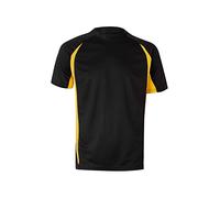 VELILLA 105501 Camiseta Técnica Bicolor, Color Negro y Amarillo, Talla L