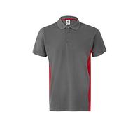 Velilla 105504; Polo bicolor manga corta; color Gris y Rojo; Talla L