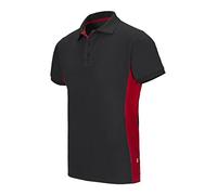 Velilla 105504; Polo bicolor manga corta; color Negro y Rojo; Talla L