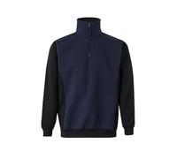 Velilla 105703 Sudadera Bicolor Con Media Cremallera, Color Azul Navy y Negro, Talla 3XL