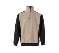 Velilla 105703 Sudadera Bicolor Con Media Cremallera, Color Beige Arena y Negro, Talla XL