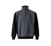 Velilla 105703 Sudadera Bicolor Con Media Cremallera, Color Gris y Negro, Talla XL