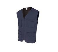 VELILLA 105901; Chaleco Multibolsillos; Color Azul Navy; Talla 2XL