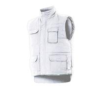 VELILLA 108; Chaleco acolchado multibolsillos; Color Blanco; Talla XXL