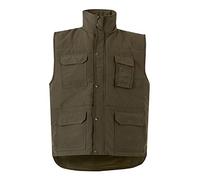 VELILLA 108; Chaleco acolchado multibolsillos; Color Verde Caza; Talla XL
