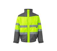VELILLA Cazadora de Alta Visibilidad 161 acolchada bicolor Gris y Amarillo Flúor Talla S